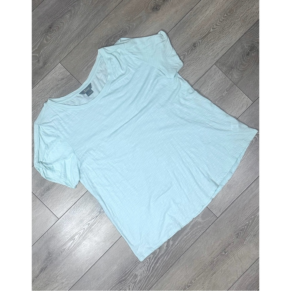 Natural Reflections Gauzy Mint Green Cold Shoulder Top